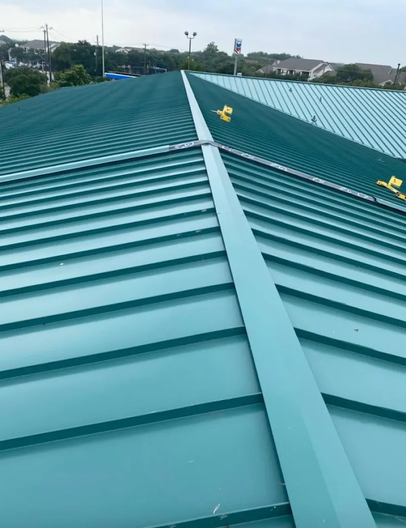 Green commercial metal roof ridge and valley for Metal Roof Repair in Mount Sterling